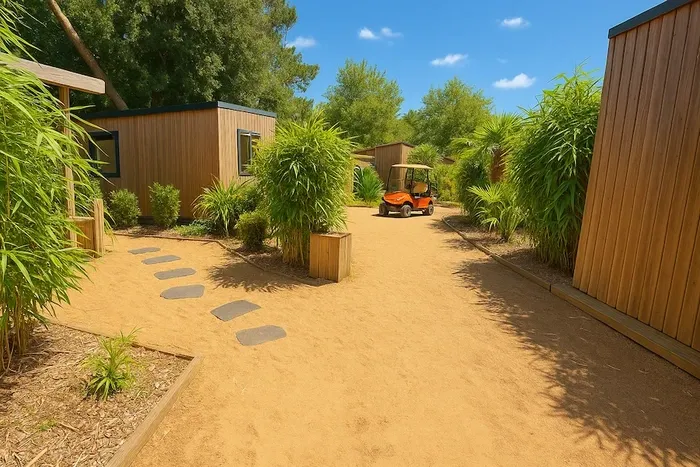 Une allée naturel du camping Kabana